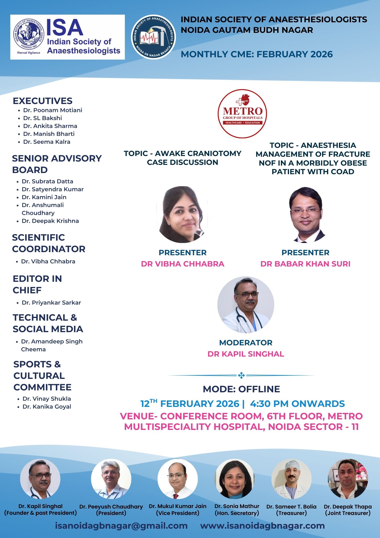 ISA UP State - Academic Activity - Monthly Clinical Meet