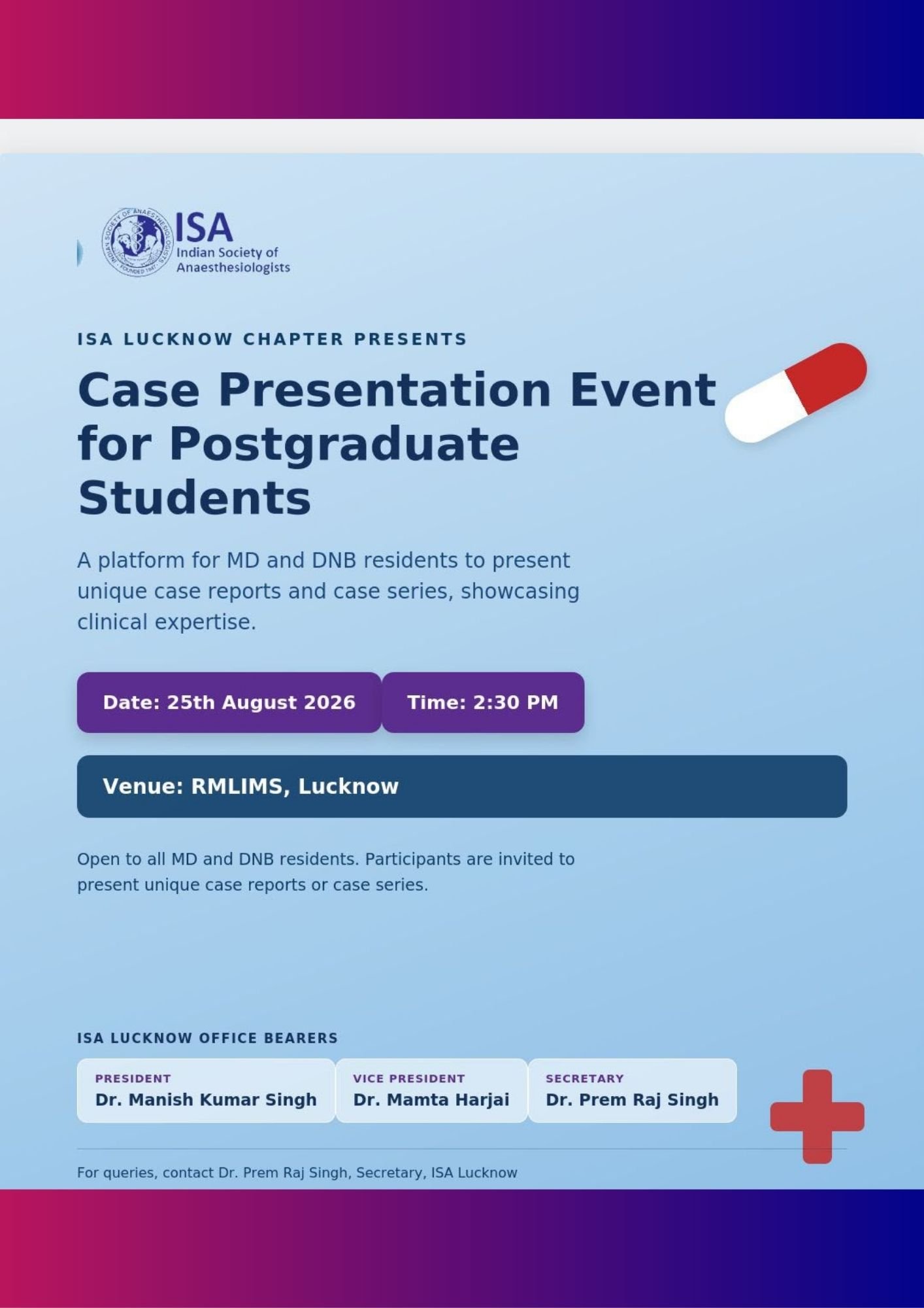 ISA UP State - Academic Activity - Case Presentation for PG Students