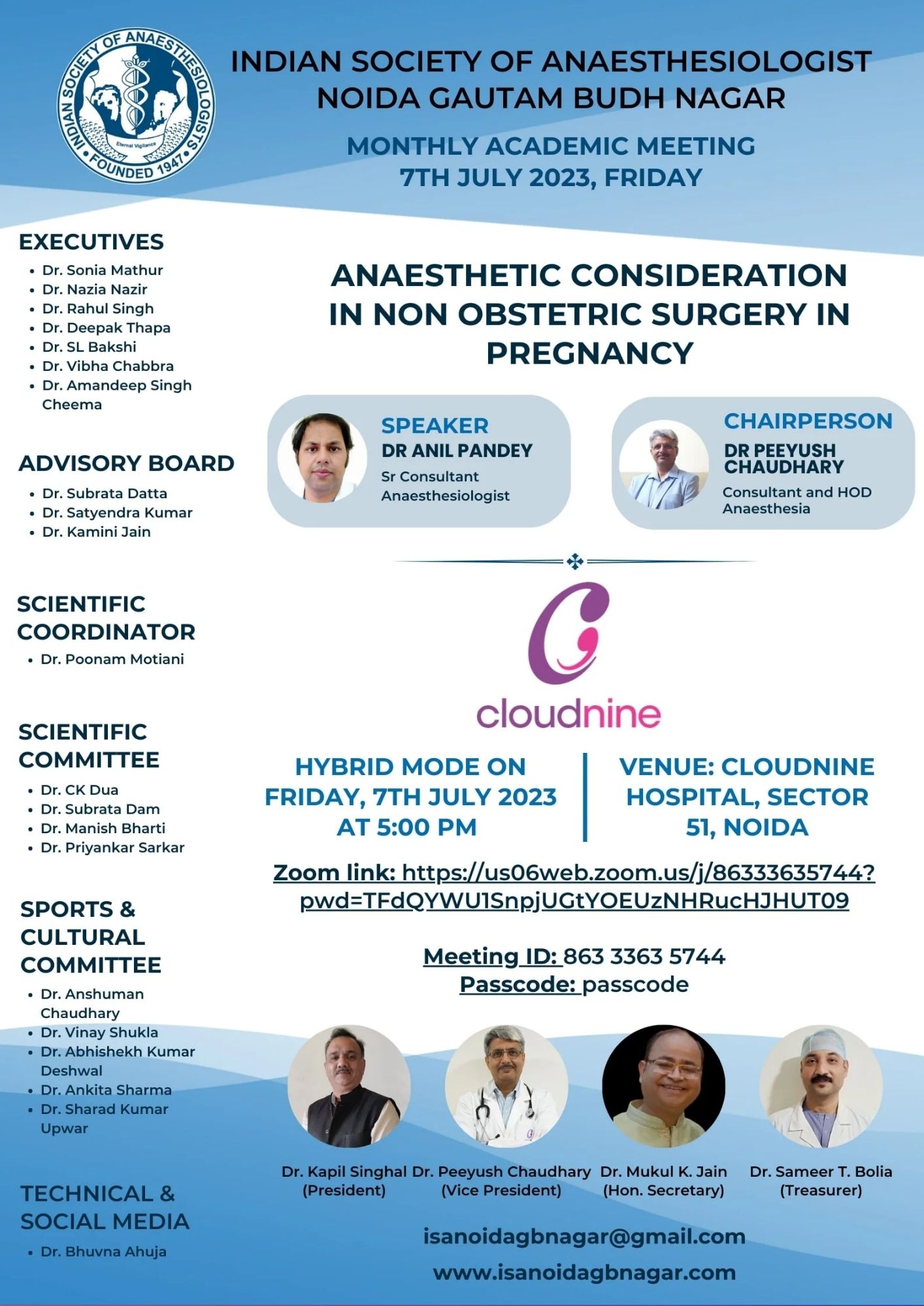 ISA UP State - Academic Activity - Monthly Clinical Meeting