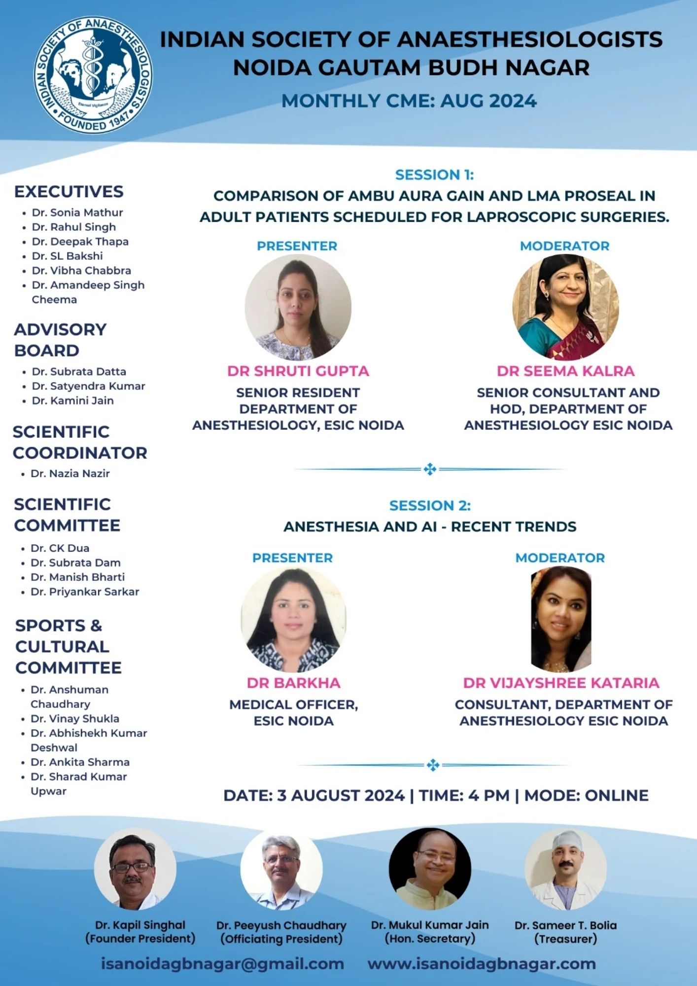 ISA UP State - Academic Activity - Monthly Clinical Meet