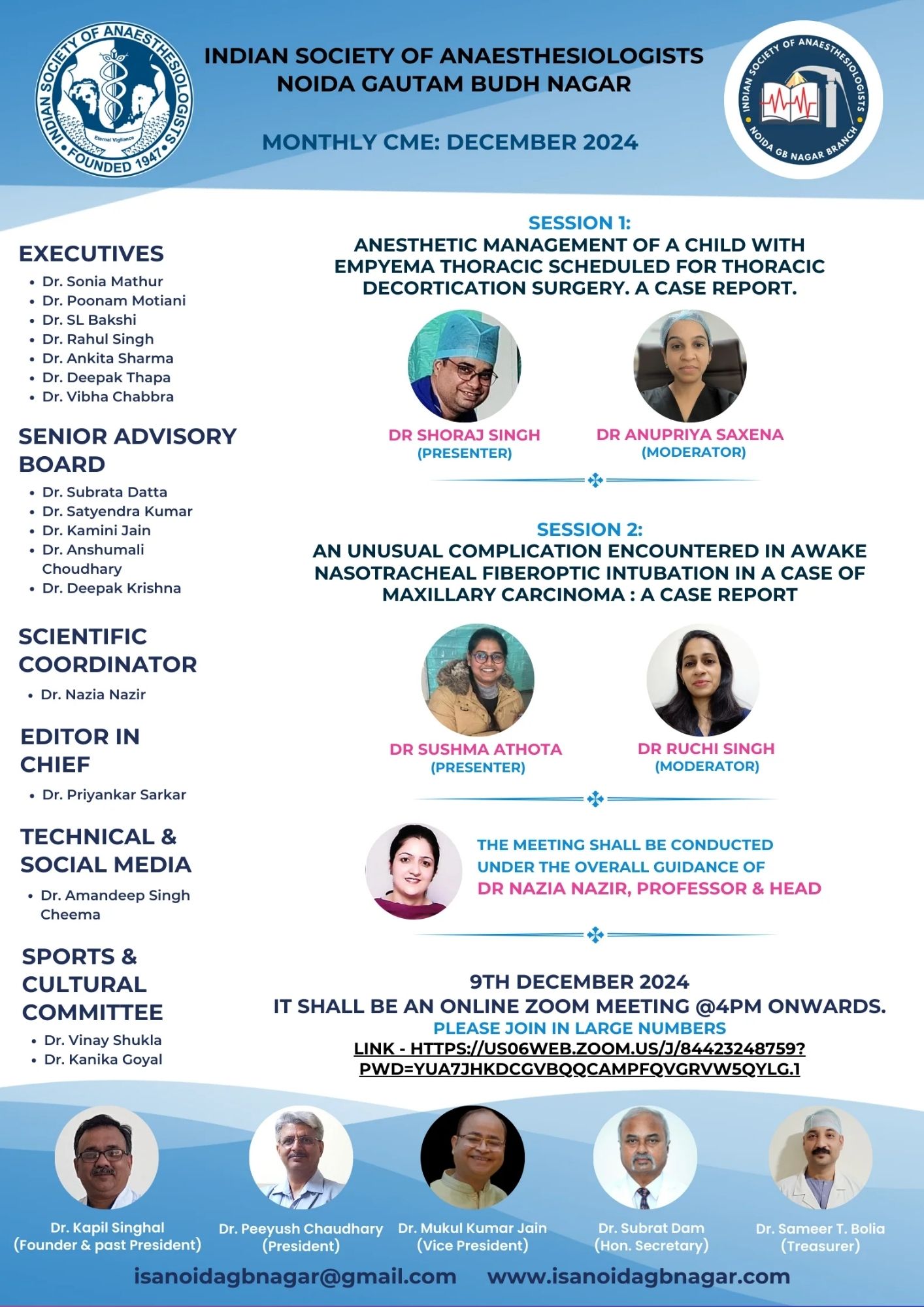 ISA UP State - Academic Activity - Monthly Clinical Meet