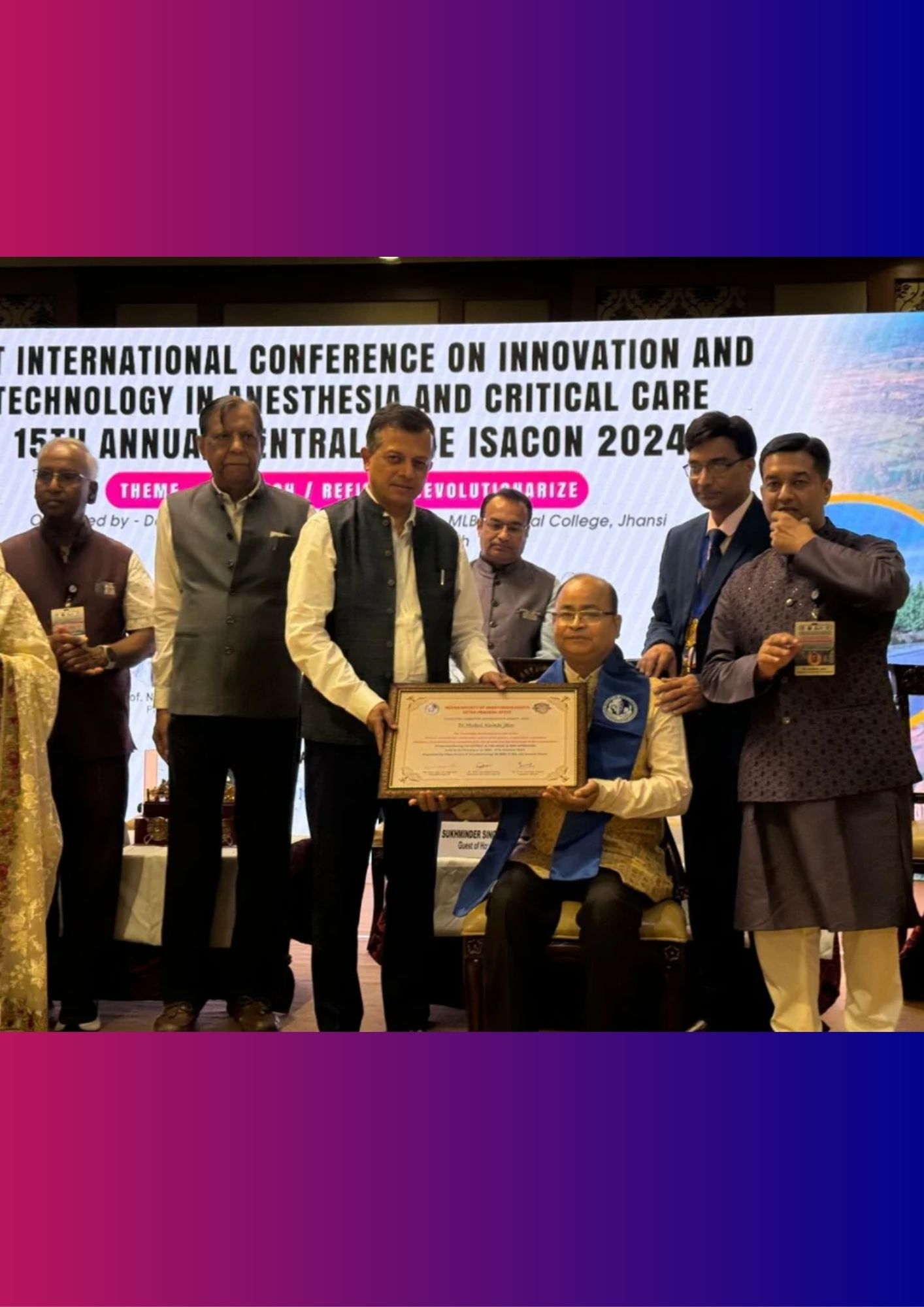 ISA UP State - Achievement Dr Mukul Kumar Jain, our vice president wins ISA UP- EC appreciation award